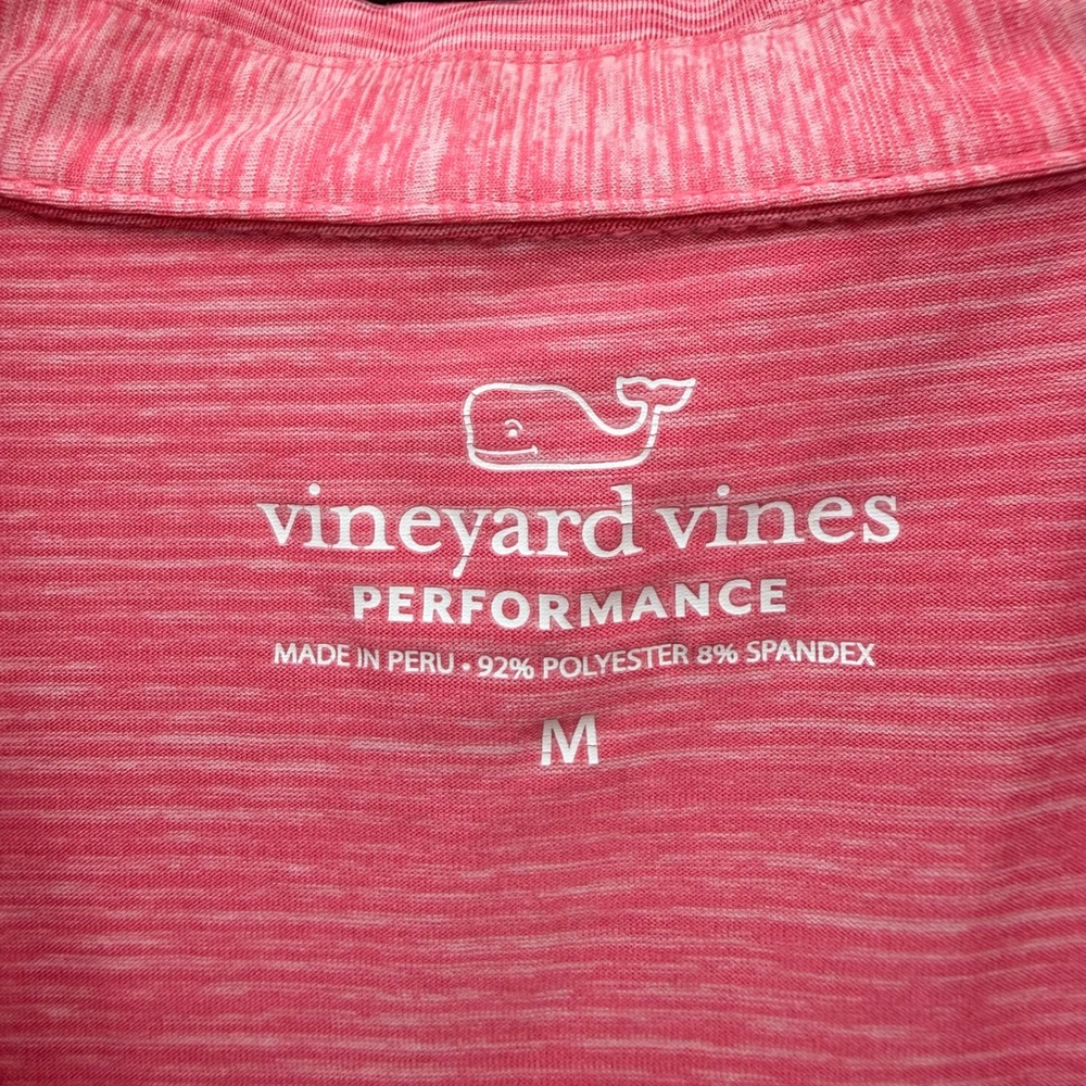 Vineyard Vines Performance Womens Medium Coral Pink Sleeveless Golf Polo Shirt - Picture 3 of 13